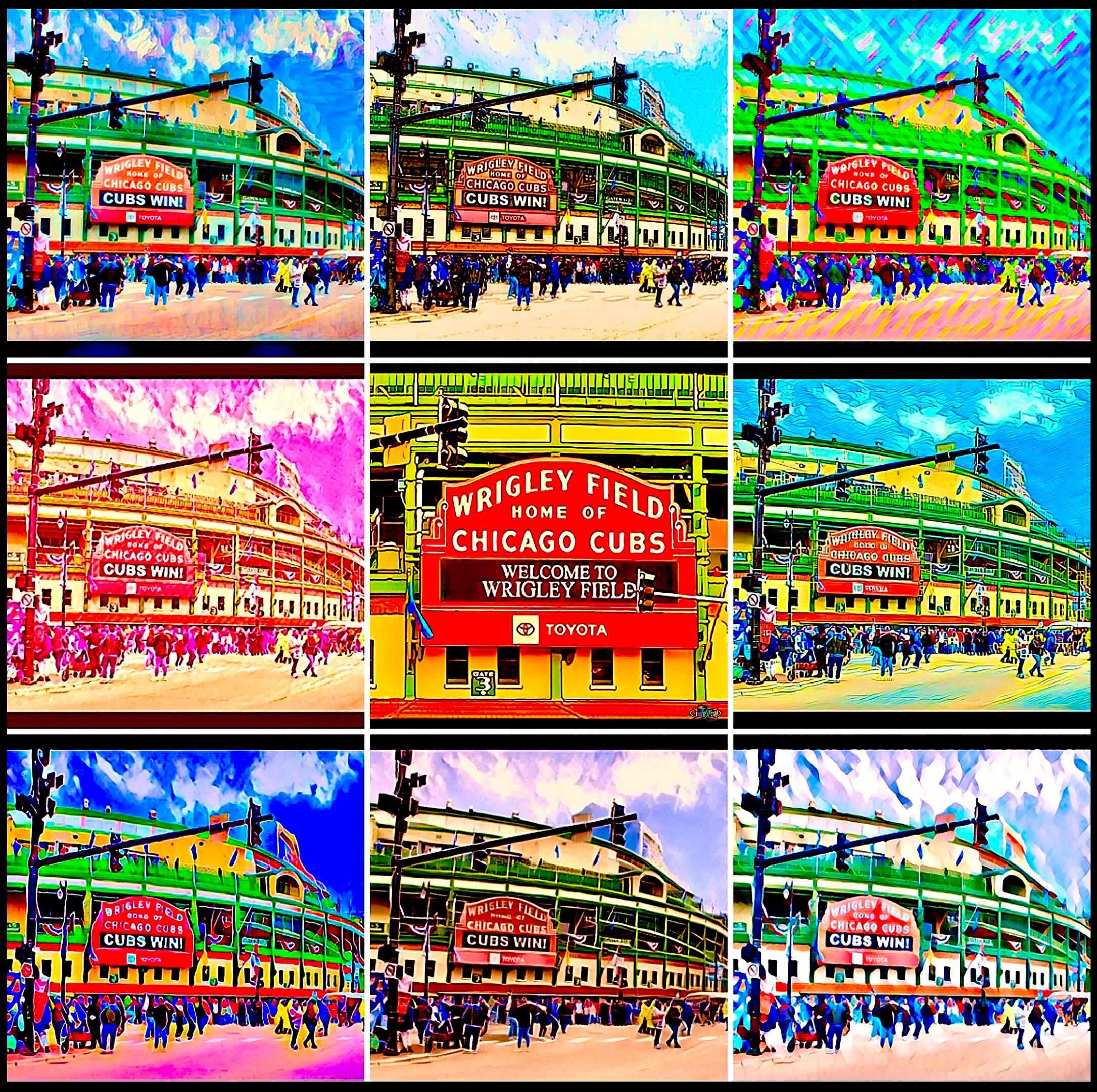 Welcome to Wrigley Field / Cubs Win - Art Grid
