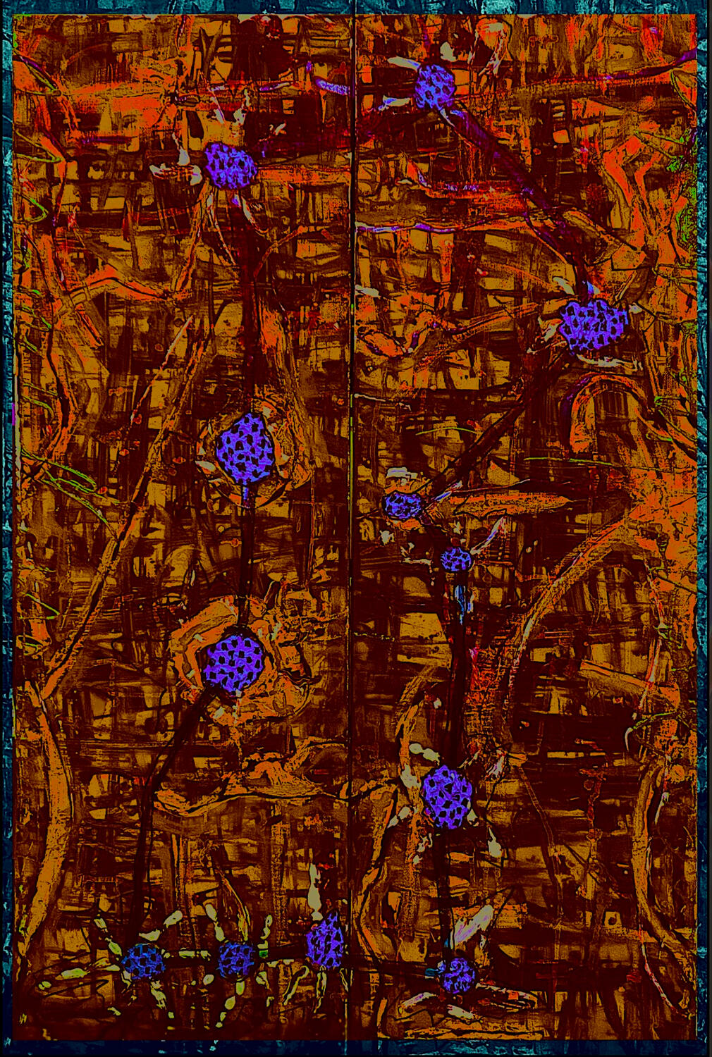 Orange Abstract Split 3