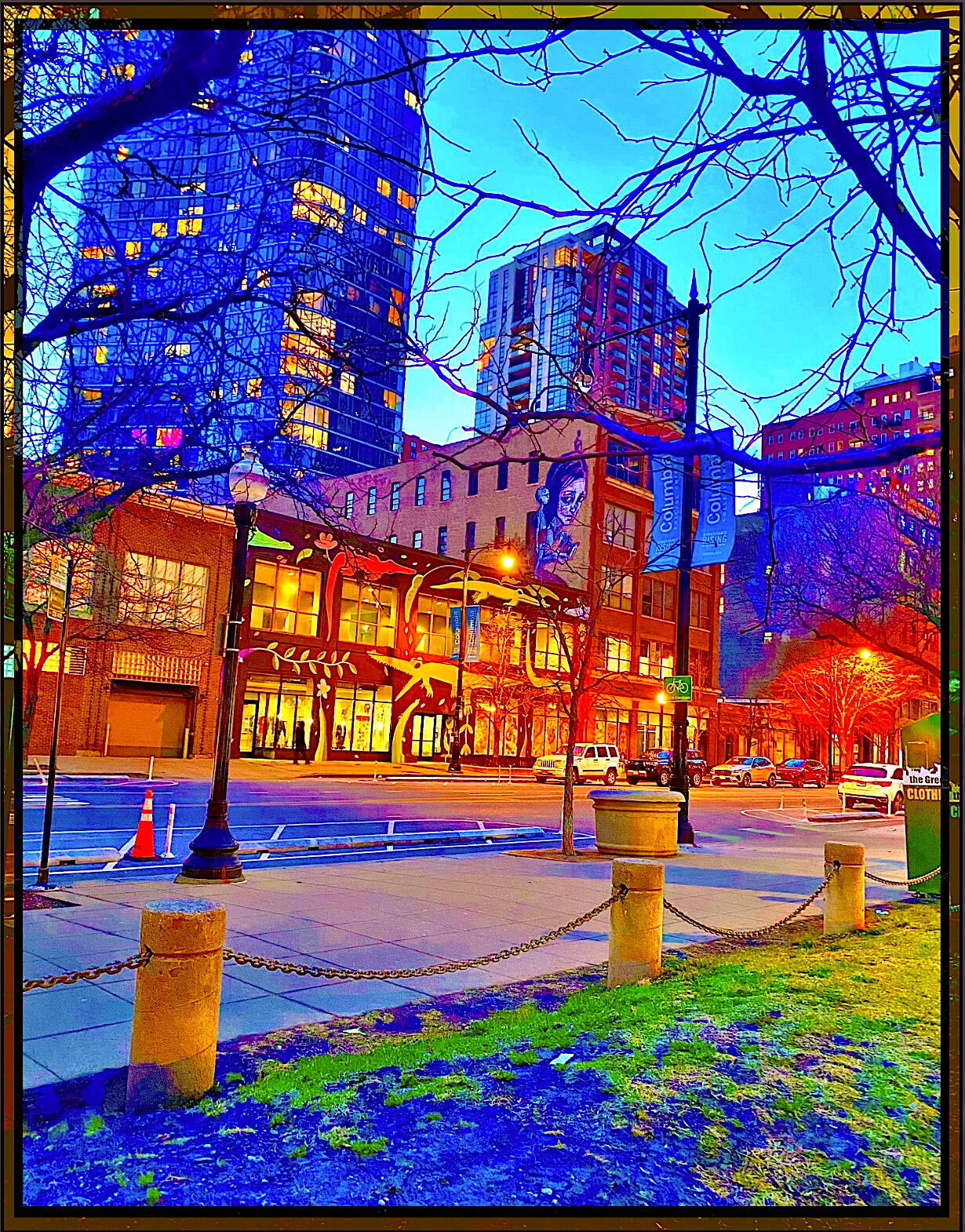 Columbia College at Night